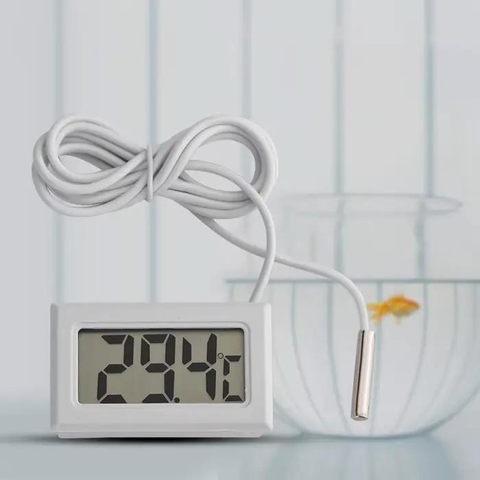 Mini thermomètre numérique LCD avec sonde étanche, capteur de température pratique pour intérieur et
