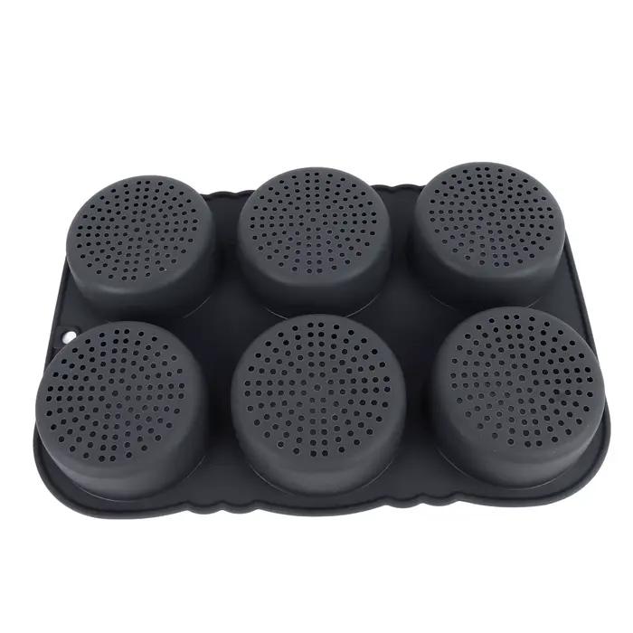 Moule à pain à Hamburger à 6 cavités, poêle pliable et réutilisable, moule à pain-40 ℉ à +446 ℉