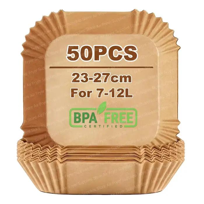 Papier de cuisson jetable pour friteuse à Air de 23CM, papier parchemin carré résistant à la graisse