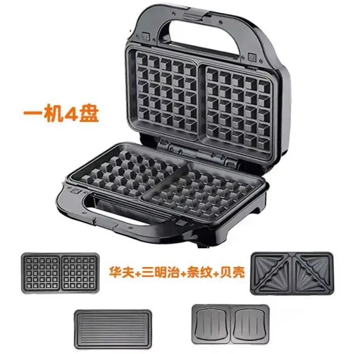 Machine à gaufres multifonctionnelle 220V, presse à sandwichs, grill pour le petit-déjeuner, apparei