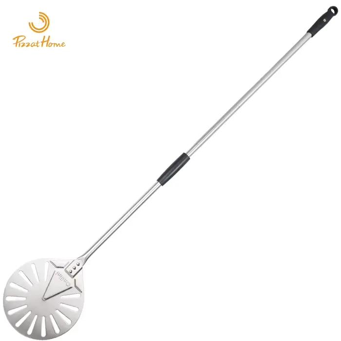 PizzAtHome 56 pouces en acier inoxydable tournant peau ronde Pizza tournant pelle amovible tournant