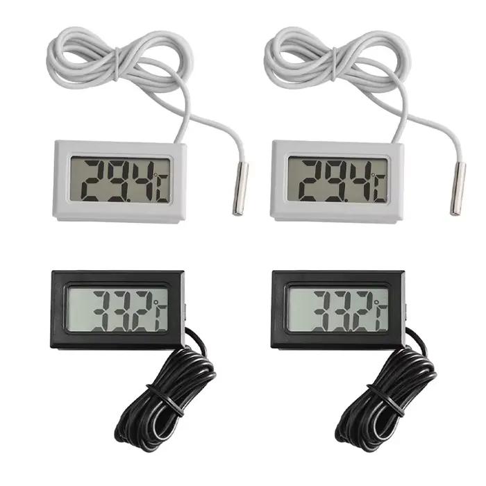 Mini thermomètre numérique LCD avec sonde étanche, capteur de température pratique pour intérieur et