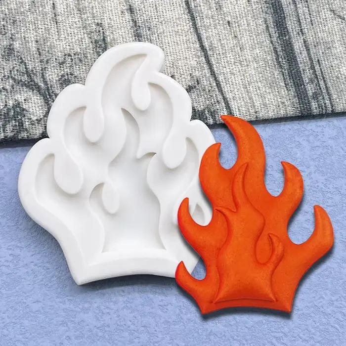 Moule de cuisson de gâteaux en Silicone, flamme, Sugarcraft, Cupcake au chocolat, outils en résine,