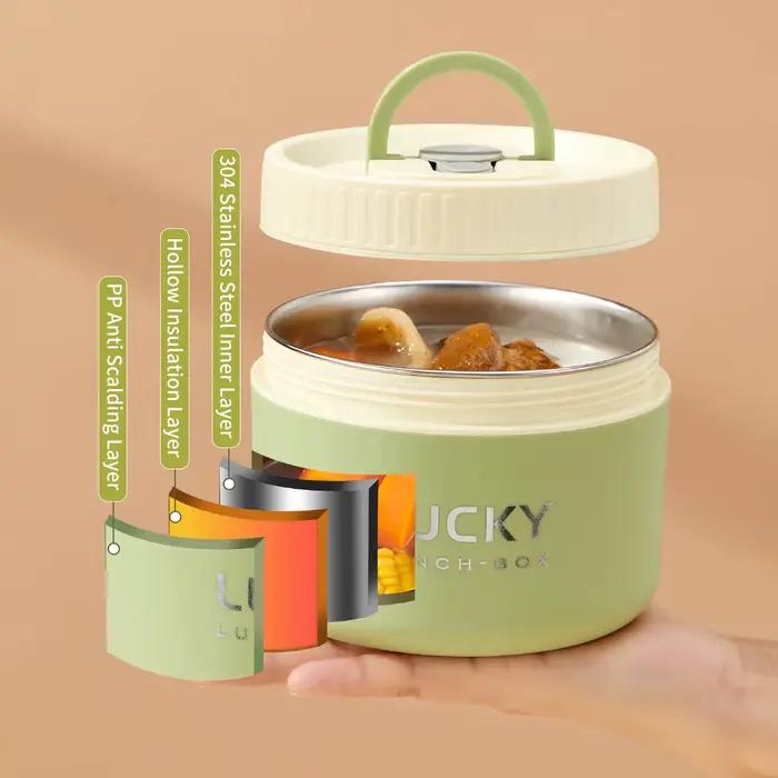 WORTHBUY Boîte à lunch thermique scellée portable pour enfants, empilable, micro-ondes, boîte à bent