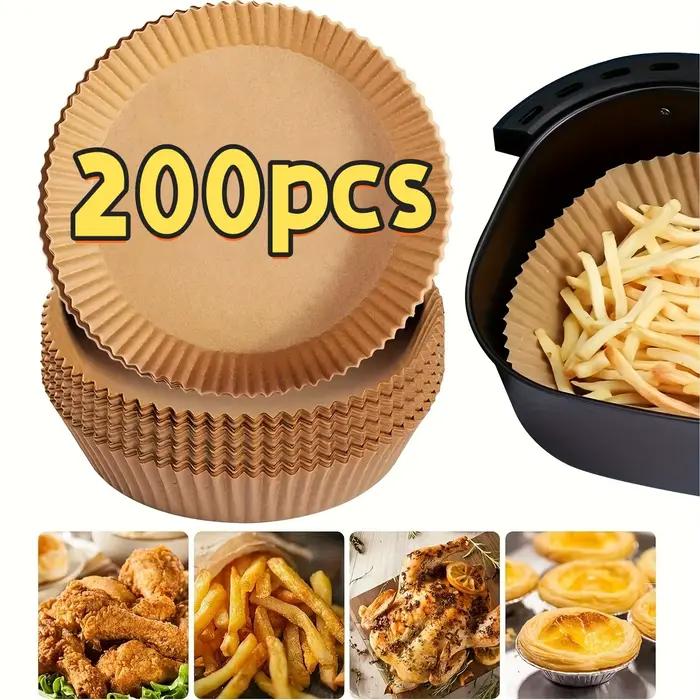 Papier de cuisson pour friteuse à air, 200 pièces, 20cm | Papier parchemin jetable pour frire, pât