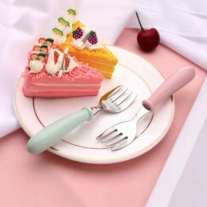 Boîte de fourchettes cuillère pour enfants, couverts en acier inoxydable pour enfants, ustensiles d'