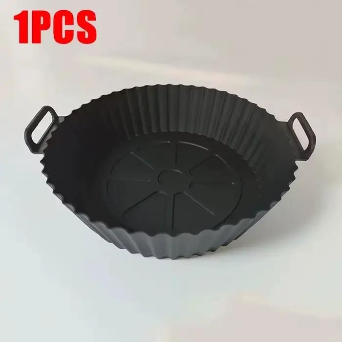Plateau de cuisson en Silicone pour friteuse à Air, tapis circulaire résistant aux hautes températur