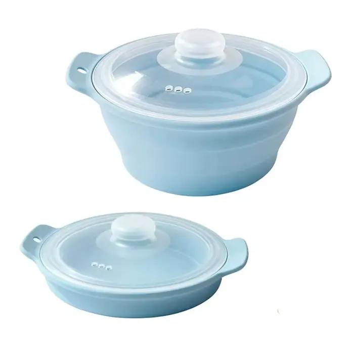 BSEVB-Cuiseur vapeur alimentaire avec poignée, cuiseur vapeur en silicone de 42 oz pour micro-ondes,