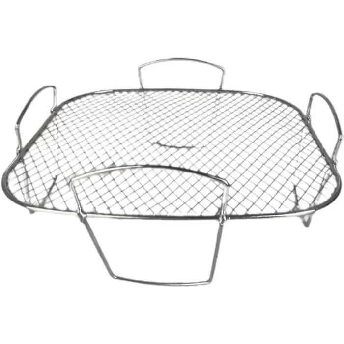 Panier de friteuse à air en acier durable, ensemble de paniers grill antiadhésifs en maille, plateau