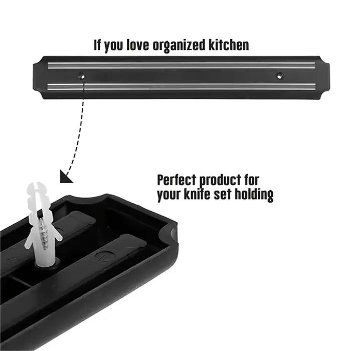 Un porte-couteau mural magnétique, support de rangement pour ustensiles de cuisine, outils d'entrepô