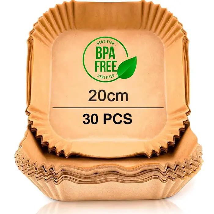 Papier pour friteuse à air Cosori 5'5/6'4 L 20cm 23cm XXL, grand plateau carré jetable, accessoires