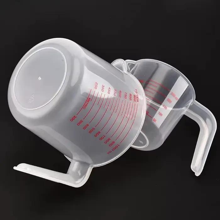 Tasses à mesurer pour liquide de cuisson, 3 pièces, 250/500/1000ml, tasse à échelle en PVC, bécher e