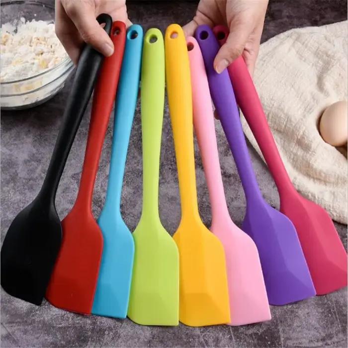 Spatule à gâteau crème en Silicone à Long manche de 21cm, mélange de pâte, grattoir de cuisson, bros