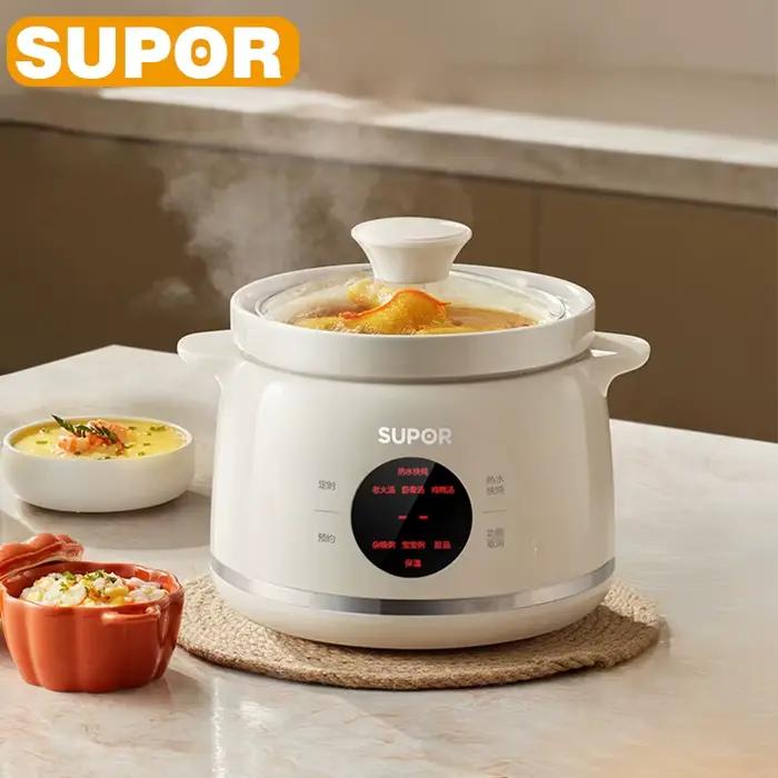 SUPOR – mijoteuse électrique 220V, tasse à ragoût alimentaire, multicuiseur, Pot en céramique, ragoû