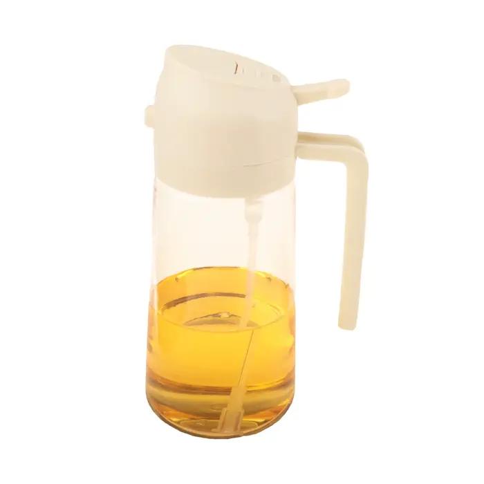 Bouteille distributrice d'huile d'olive 16oz pour la cuisine, distributeur d'huile d'olive et pulvér