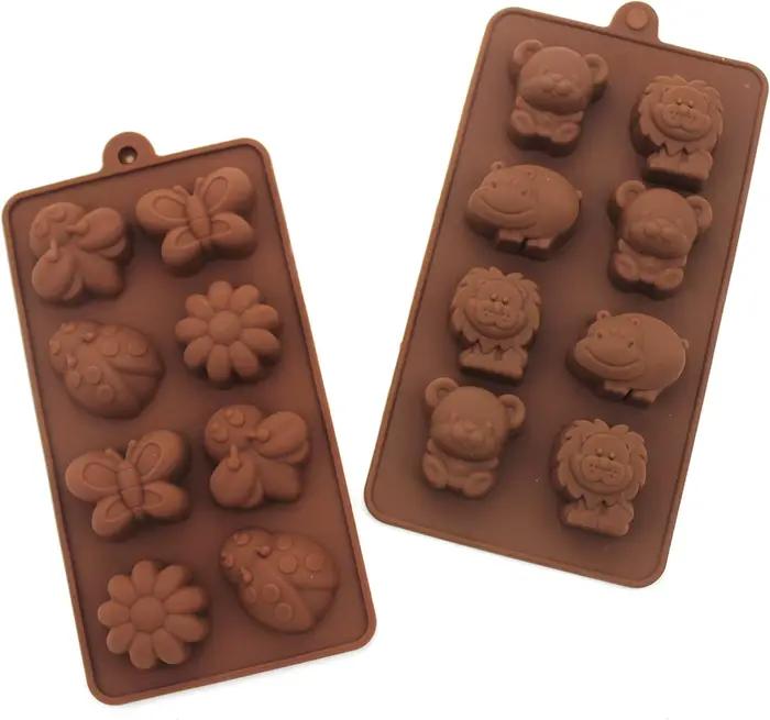 Moule à chocolat en Silicone, véhicules et formes d'animaux, pour la fabrication de chocolat, gaufre