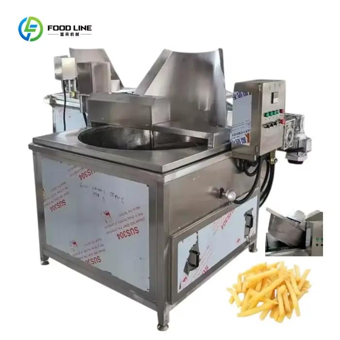 Friteuse industrielle à induction pour la préparation de peau de porc, équipement de transformation