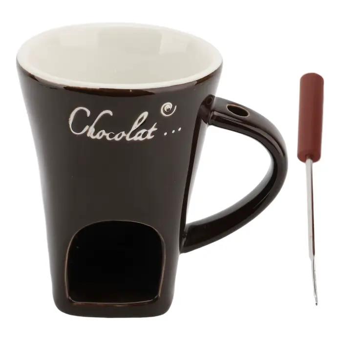 Tasse à Fondue pour fondre le chocolat, Pot chauffant en céramique pour le beurre, fournitures de fu