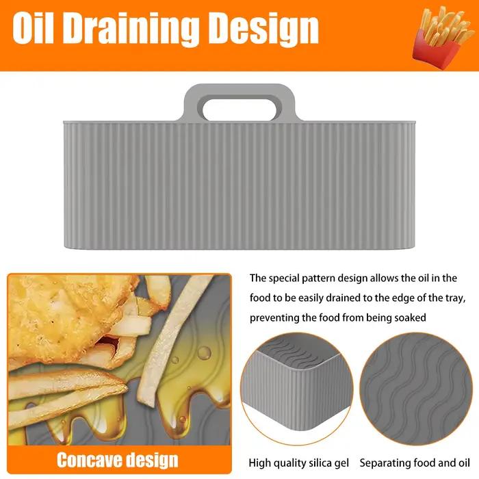 Pot de friteuse à Air en Silicone, 2 pièces, revêtement de friteuse à Air résistant à la chaleur, pa