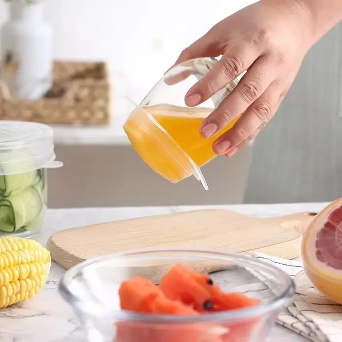 Couvre-boîtes en silicone, petits couvercles extensibles en silicone, 6 pièces, couvercles en silico