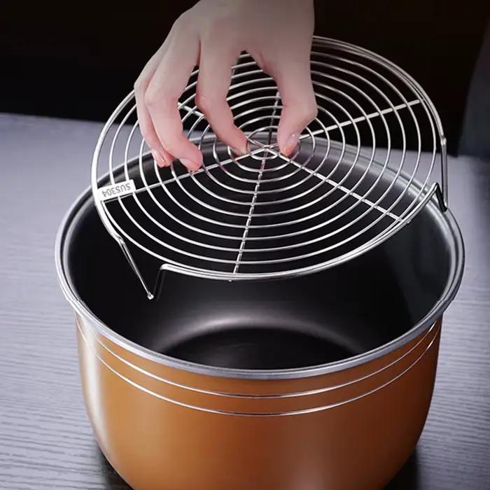 Cuiseur à vapeur multifonction en acier inoxydable T1, 1 pièce, pot à vapeur, support de gril pour œ