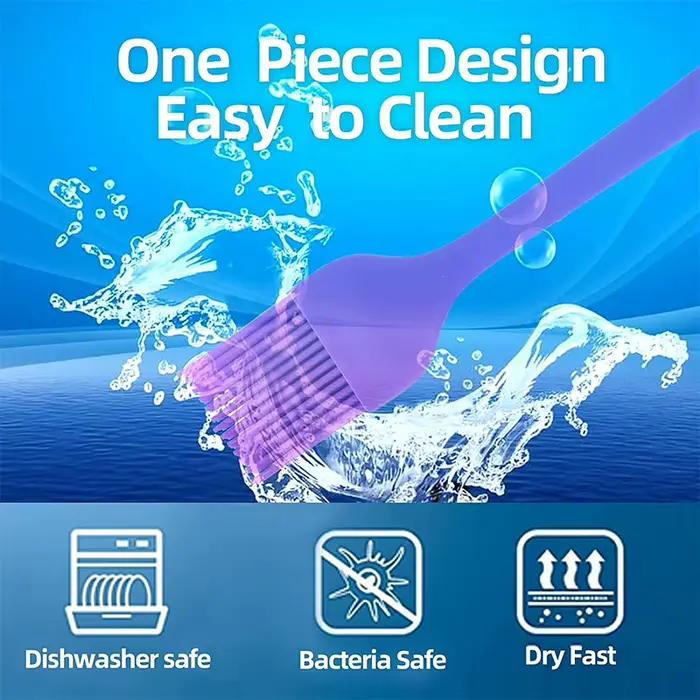 LMETJMA – brosse à badigeonner en Silicone, mise à niveau, brosse à pâtisserie résistante à la chale
