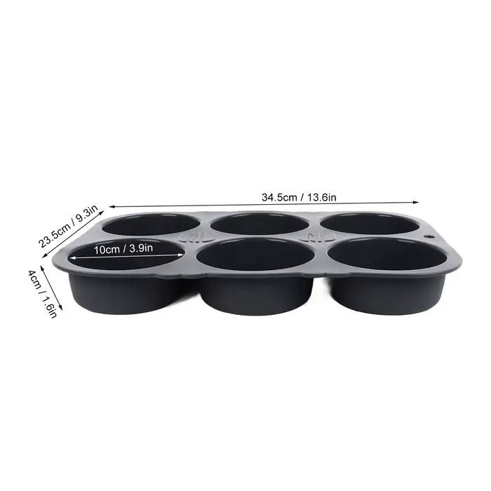 Moule à pain à Hamburger à 6 cavités, poêle pliable et réutilisable, moule à pain-40 ℉ à +446 ℉
