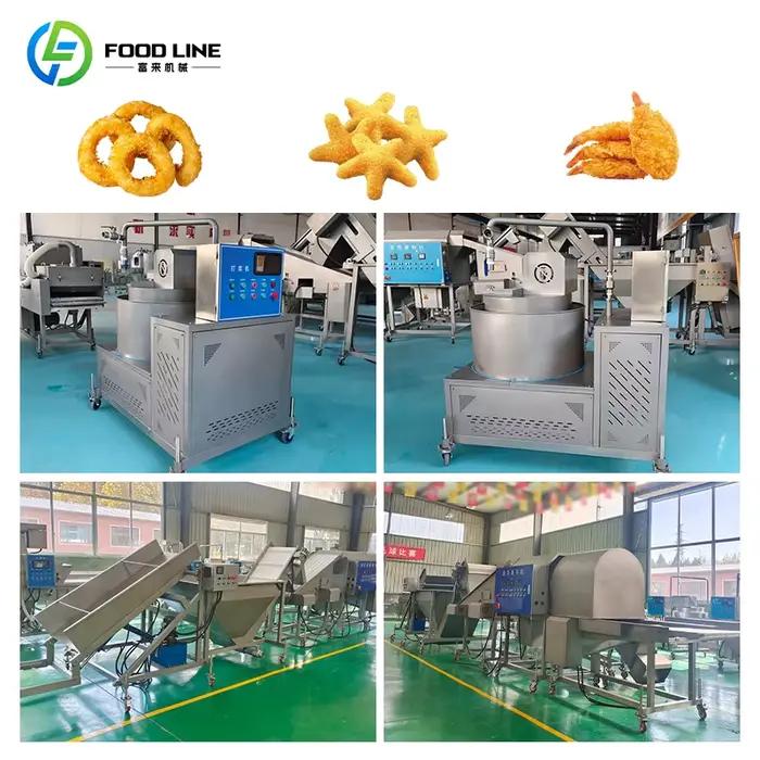 Machine à faire du poulet frit, ligne de panification et d'enrobage pour les nuggets de poulet, syst