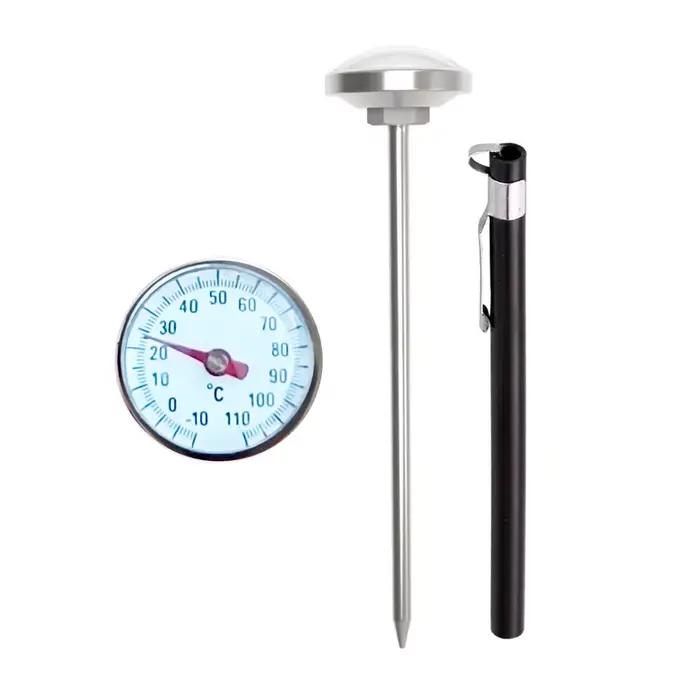 -10 ° C ~ 110 ° C – thermomètre pour cafetière avec support noir, bouteille de lait pour aliments li