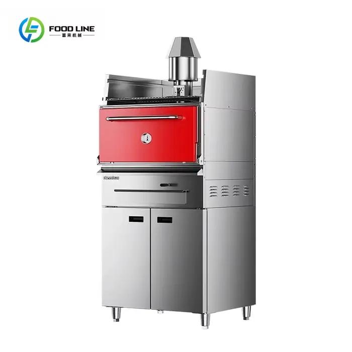 Grill au charbon de bois multifonctionnel commercial personnalisé pour bœuf et steak, four à barbecu