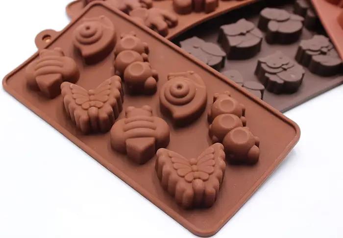 Moule à chocolat en Silicone, véhicules et formes d'animaux, pour la fabrication de chocolat, gaufre