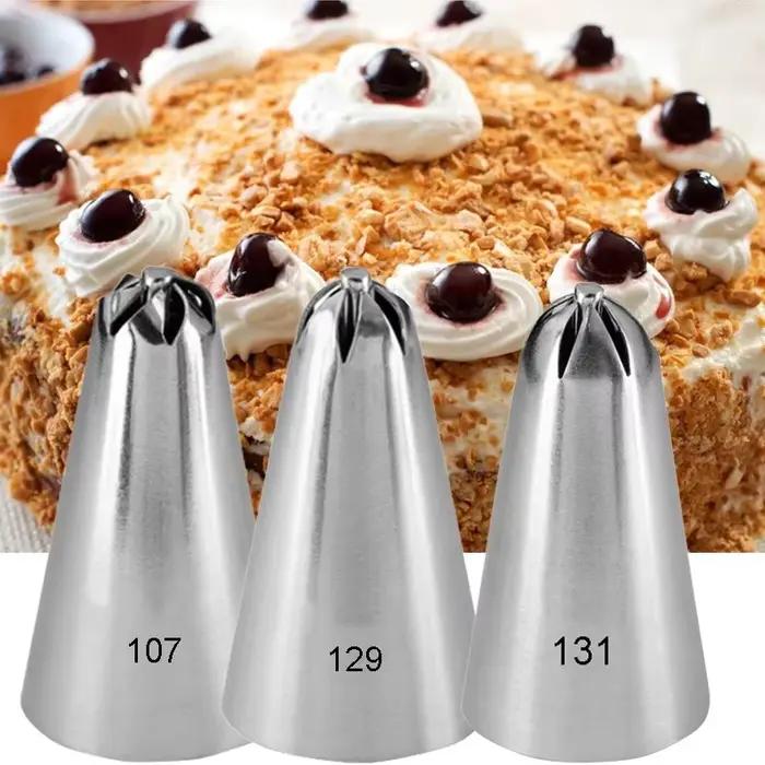 Buse de glaçage de fleurs en acier inoxydable, pointes de pâtisserie, décoration de crème, goutte de