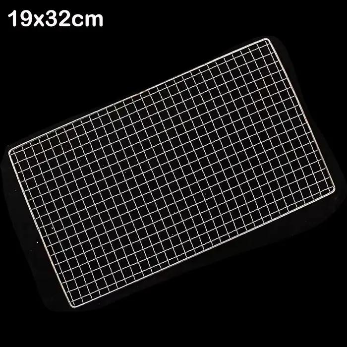 Nouveau Grille de gril en acier inoxydable grilles réutilisables antiadhésives support de rôtissage