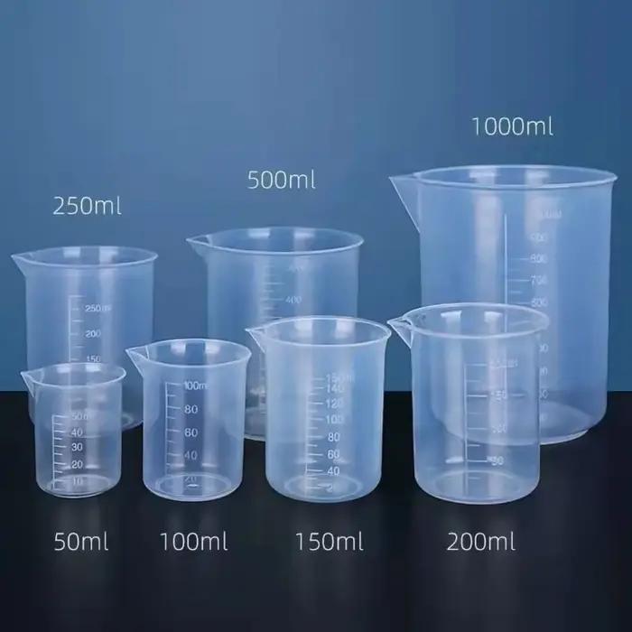 Tasse à mesurer graduée en plastique transparent, sans poignée, pour bécher de cuisson, pichet de me