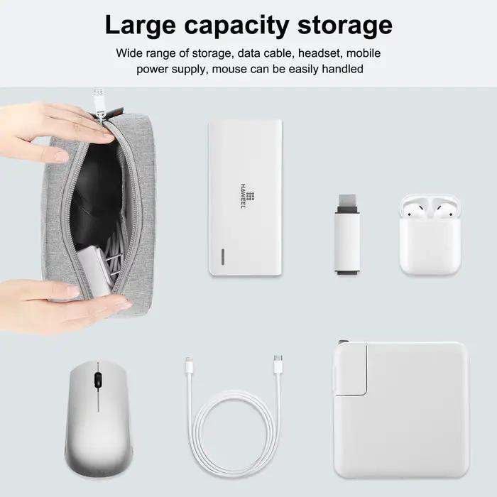 Mini sac de rangement numérique pour Gadget Portable, étui de rangement à fermeture éclair pour écou