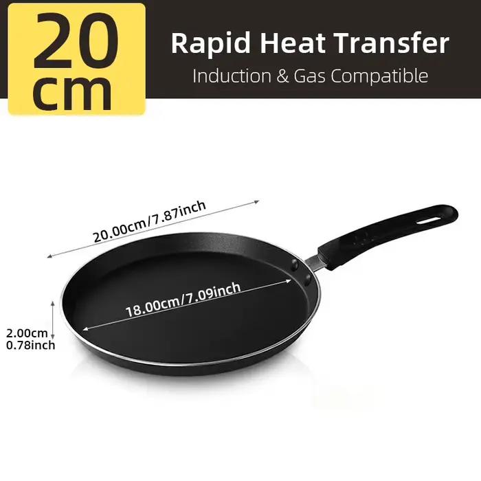 COOKER KING poêle à crêpes antiadhésive plaque de cuisson à gaz à Induction électrique Tawa crêpe ca