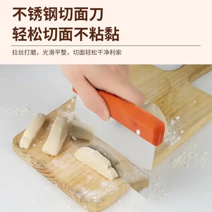 Coupe-pâte en acier inoxydable, couteau à nouilles, grattoir à gâteau avec échelle, cuisson de gâtea
