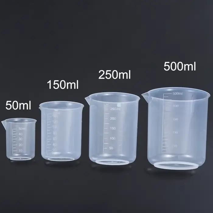 Tasse à mesurer graduée en plastique transparent, sans poignée, pour bécher de cuisson, pichet de me
