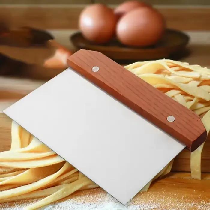 Coupe-pâte en acier inoxydable, couteau à nouilles, grattoir à gâteau avec échelle, cuisson de gâtea