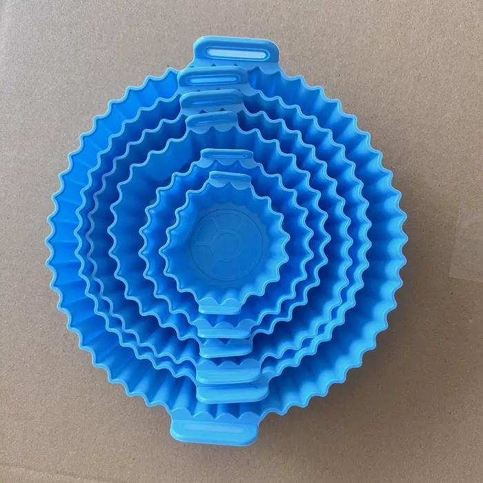 6 tapis pour friteuse à air - 450 ° F Silicone antiadhésif double texture lavable au lave-vaisselle