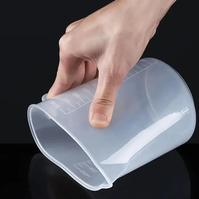 Tasse à mesurer graduée en plastique transparent, sans poignée, pour bécher de cuisson, pichet de me