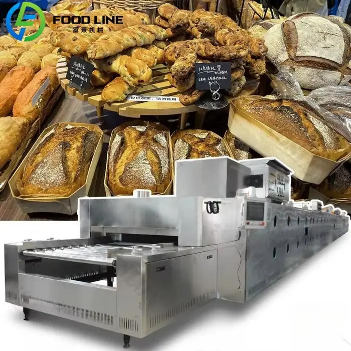 Ligne de production continue de four de cuisson de tunnel d'acier inoxydable pour des gâteaux de bis