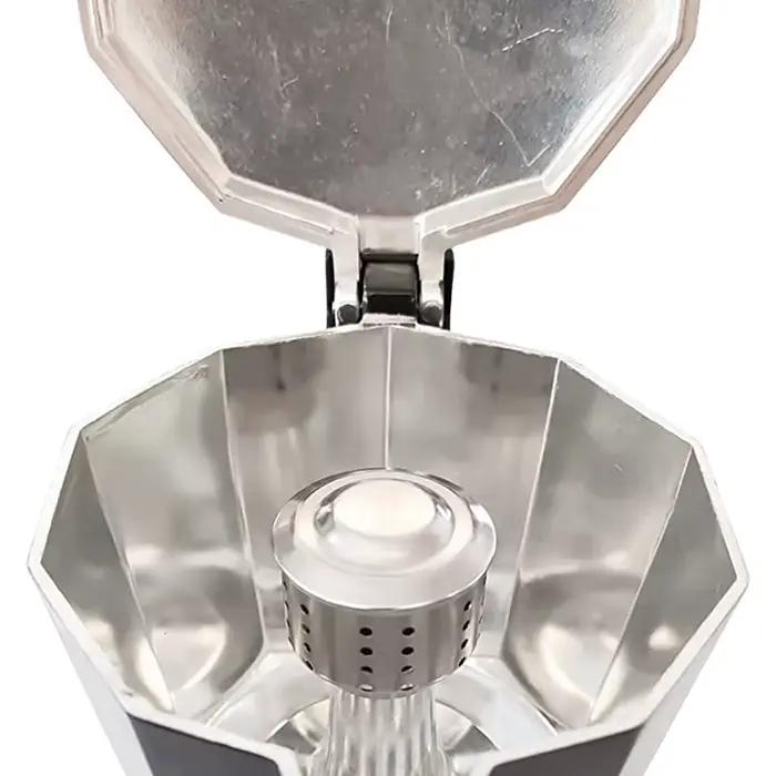 Couvercle de assujetanti-éclaboussures en acier inoxydable, pot à moka universel, cuisinière, expres