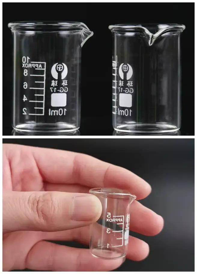 Bechers en verre Pyrex Borosilicate 5 ml 10 ml 25 ml 50 ml 100 ml 150 ml 200 ml 250 ml 1000 ml pour cuisine et bar occasionnels spéciaux