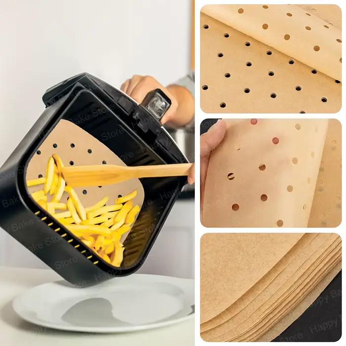 Papiers sulfurisés jetables perforés pour friteuse à air