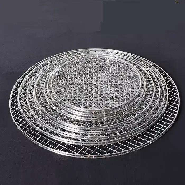 Filet de tapis de Barbecue rond de qualité alimentaire en acier inoxydable 304