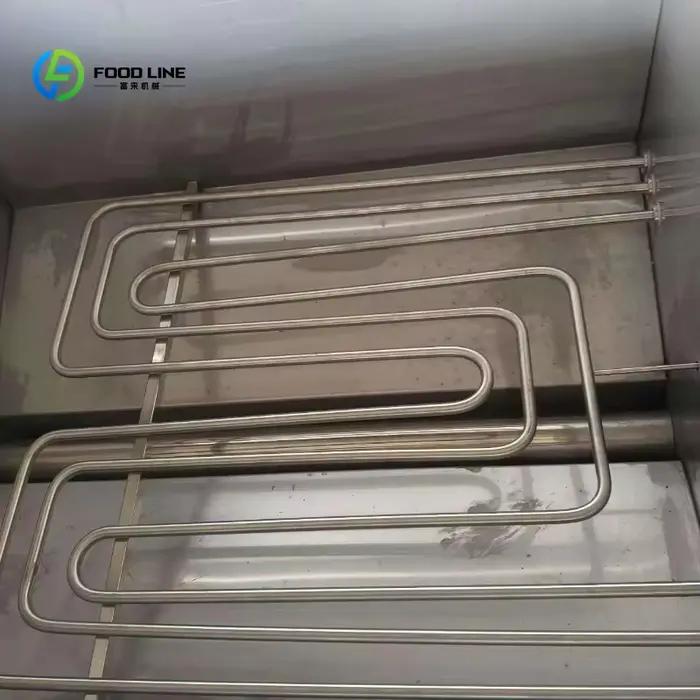 Friteuse industrielle à plateau pour cuisses de poulet