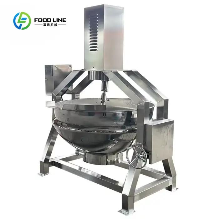 Wok planétaire sur mesure en acier inoxydable de grande taille pour la cuisson du porc et des champignons à la sauce