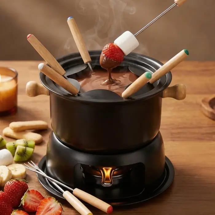 Kit de fondue polyvalent pour fondue au fromage et chocolats