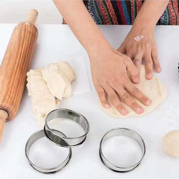 Anneaux à tarte à muffins en acier inoxydable